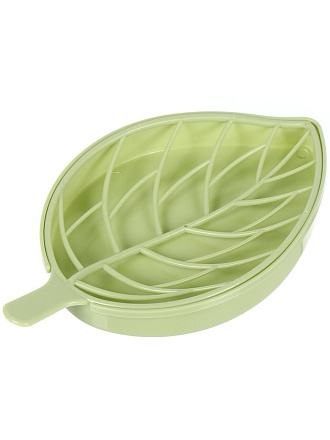 Мыльница Листок, пластик, 10х17.5 см, в ассортименте, Y4-7842