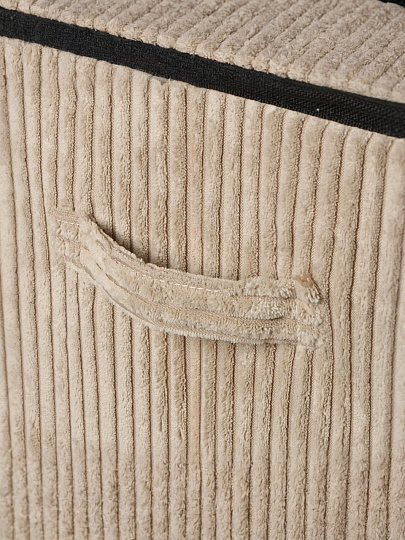 Корзина для хранения, 33х33х53 см, прямоугольная, фланель, серая, с крышкой, A190020