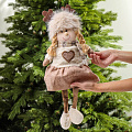 Фигурка декоративная текстиль, Девочка, 40 см, коричневая, Y4-9438 - фото 2