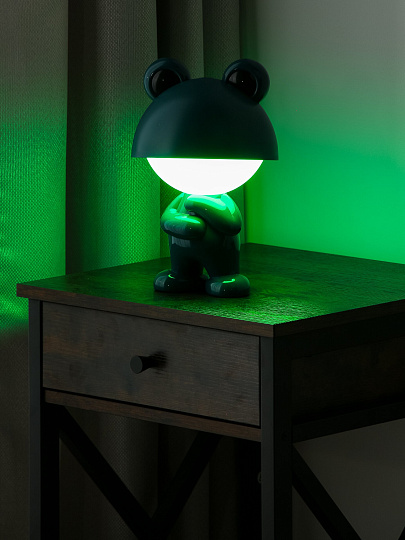 Ночник ФАZА, Фроки, пластик, 3 Вт, 4000К, 7 режимов, зеленый, 5061156