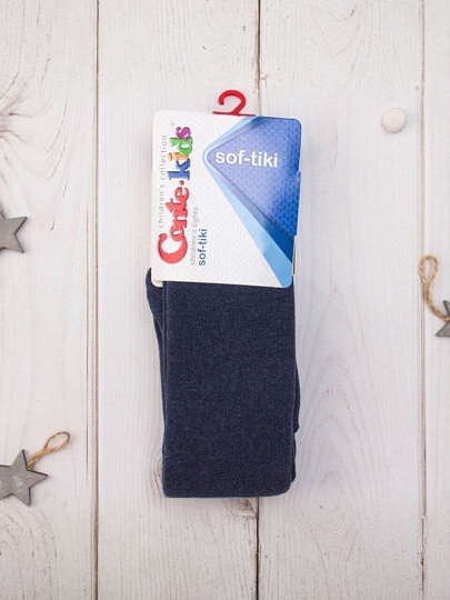 Колготки детские махра, Conte-kids, Sof-Tiki, темно-синие, р. 104-110, 7С-38СП