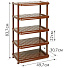 Полка для обуви, пластик, 5 секций, 49.7х30.7х83.7 см, коричневая, Idea, М2710 - фото 7