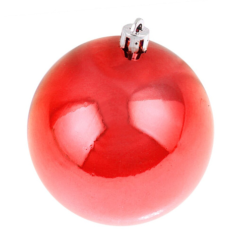 Елочный шар Snowmen, 6 шт, красный, 6 см, блестящий, ЕК0001