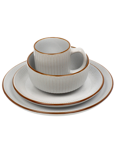 Сервиз столовый керамика, 16 предметов, на 4 персоны, Jewel, Камилла, ПС0002-15