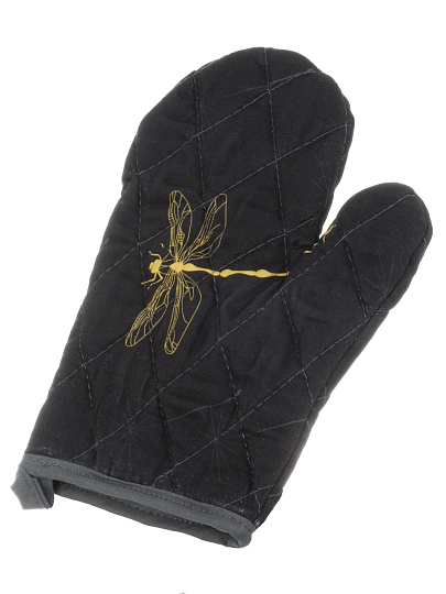 Прихватка-варежка, 26х18 см, 100% хлопок, стрекоза, Узб-н