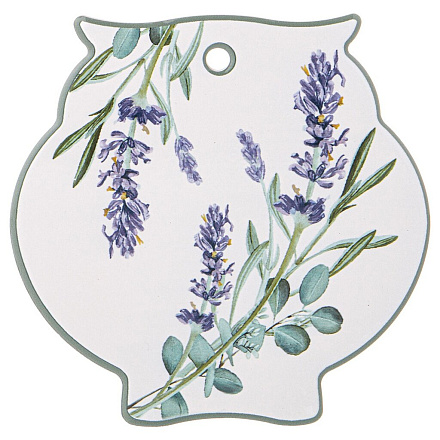 Подставка под горячее, керамика, фигурная, 16х16х1 см, Agness, Лаванда, 358-2164