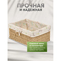 Корзина 32х23х15 см, прямоугольная, плетеная, бежевая, Y4-7677 - фото 8