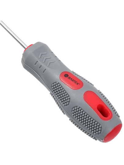 Отвертка плоская, Bartex, SL3, 3х75 мм, антискользящая двухкомпонентная, CrV сталь, K0029N