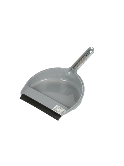 Совок пластик, 30х24х7 см, с резиновой кромкой, серый, Homver, Etna, 221230235/03