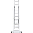 Лестница приставная, 3 секции, 8 ступеней, алюминий, 2 м, 150 кг, NV 1230, 1230308 - фото 14