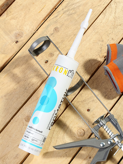 Герметик силиконовый, Kronbuild, SNT28, 280 мл, бесцветный, нейтральный