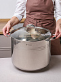 Кастрюля нержавеющая сталь, 20 л, крышка стекло, Daniks, Общепит, SD-6BP-20, серебристая, индукция - фото 7