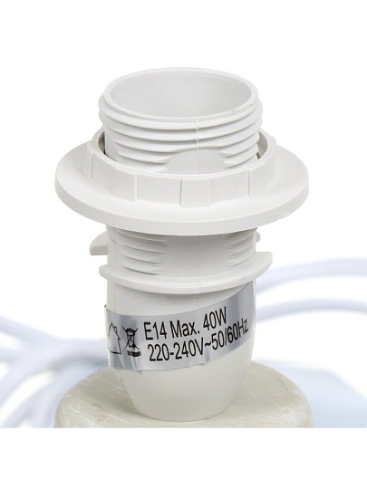 Светильник настольный E14, белый, абажур белый, RL-TL002
