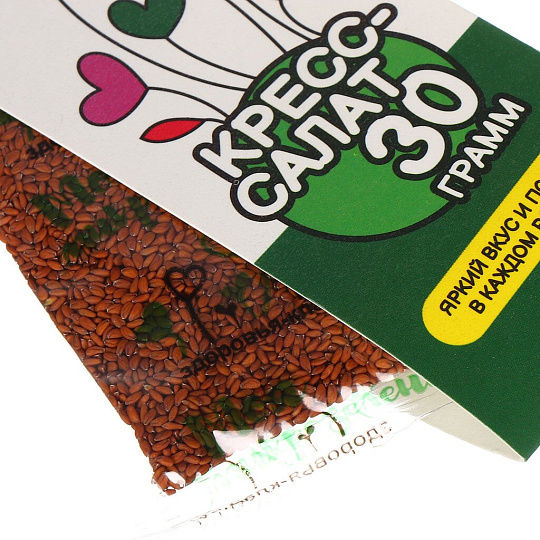 Семена Микрозелень, Кресс-салат, 30 г, Моя микрозелень, Здоровья клад