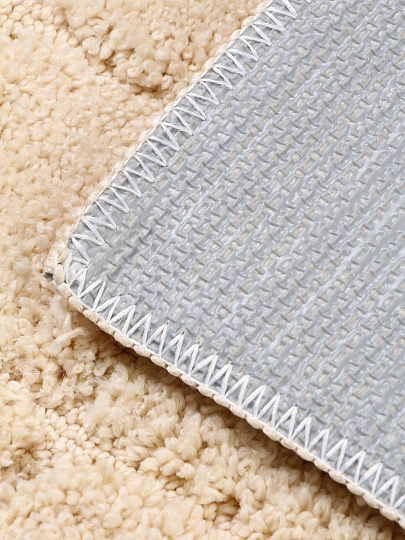 Коврик для ванной, 0.5х0.8 м, полиэстер, молочный, Silvano, Клетка, Y4-11464