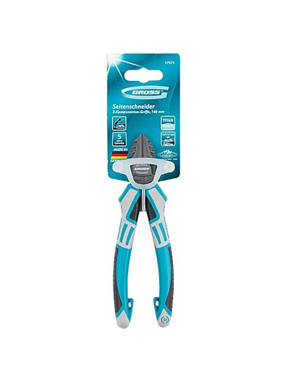 Бокорез 160 мм, трехкомпонентные рукоятки, Gross, 17571