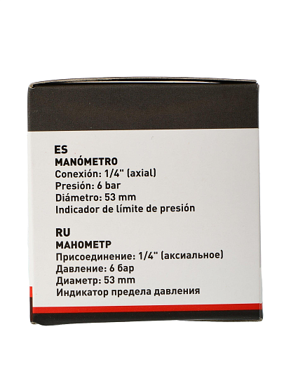 Манометр для насоса, диаметр 53 мм, 6 бар, аксиальный, ProFactor, PF SG 864