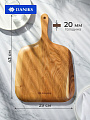 Доска разделочная дерево, 43х29х2 см, с ручкой, прямоугольная, Daniks, CB42743W - фото 2