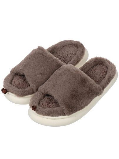 Тапки для женщин, коричневые, р. 40-41, открытые, Bear, A210144