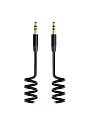 Кабель AUX, OLMIO, Jack-Jack, витой, 3.5 mm, черный, 038643
