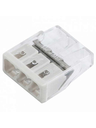Клемма строительно-монтажная, прозрачная, СМК, 3-проводная, 0.5-2.5 мм², General Lighting Systems, 800487