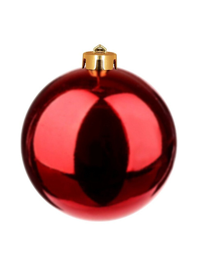 Елочный шар красный, 12 см, SYQA-0122357