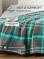 Плед 1.5-спальный, 130х170 см, флис, 100% полиэстер, Silvano, Клетка, серо-голубой - фото 4