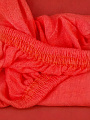 Простыня 1.5-спальная, 140х200х20 см, 100% хлопок, трикотаж, коралловая, на резинке, Silvano, Радуга - фото 6