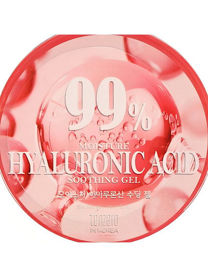 Гель-эссенция для лица и тела, Tenzero, Moisture Hyaluronic Acid Soothing, увлажнение, для всех типов кожи, 300 мл, с гиалуроновой кислотой