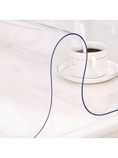 Клеенка Silvano, Crystal, 0.8х20 м, силикон, прозрачная, 0.8 мм, RF008