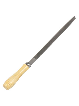 Напильник трехгранный, 200 мм, №2, деревянная ручка, Bartex, 12026