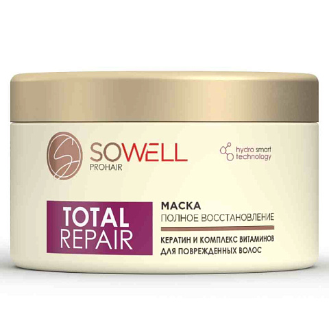 Маска для поврежденных и секущихся волос, SoWell, Восстанавливающий, 400 мл