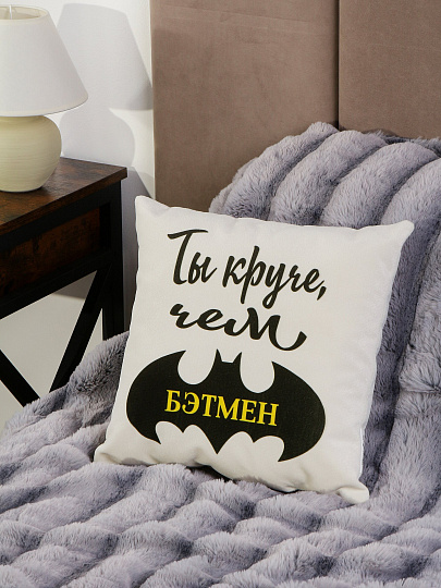 Подушка декоративная, 40х40 см, Бэтмен, 100% полиэстер