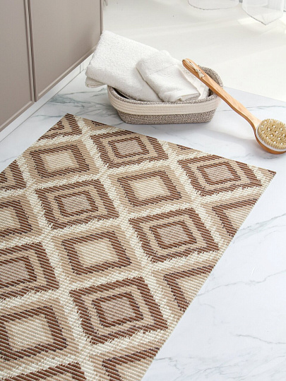 Коврик для ванной, антискользящий, 0.65х15 м, вспененный ПВХ, Вилина, 106BR