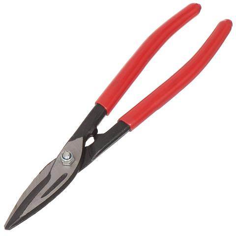 Ножницы по металлу леворежущие, 250 мм, ручные, лакированная, пластизолевая ручка, Арефино, С242