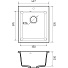 Мойка кухонная врезная, GranFest, Practik, искусственный мрамор, 505х427 мм, + сифон, песочная, GF-P-505 - фото 3