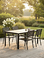 Мебель садовая стол, 150х90 см, 4 стула, стул 55х57х85 см, C010240 - фото 3
