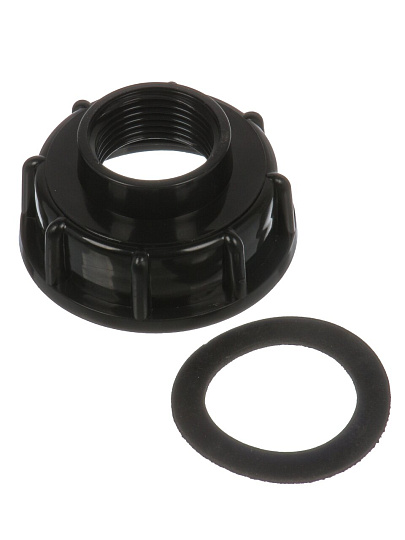 Крышка на еврокуб 1&quot;, 60 мм, пластик, СантехКреп, 4.5.2.11.