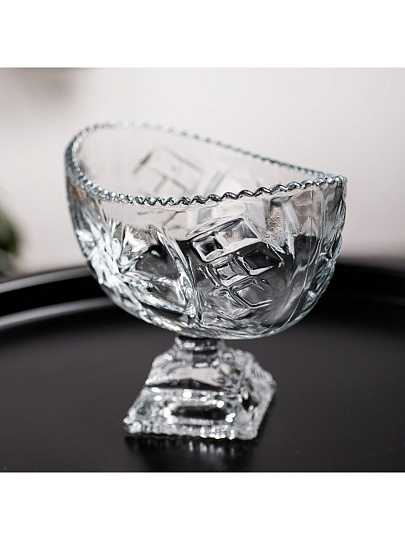 Ваза для конфет, стекло, 18.5х11х13.5 см, SUNSTAR, Kaveh, CB7142GCL