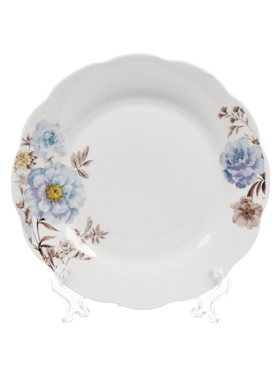 Тарелка обеденная, керамика, 20 см, круглая, Флорина, Daniks, 19-237