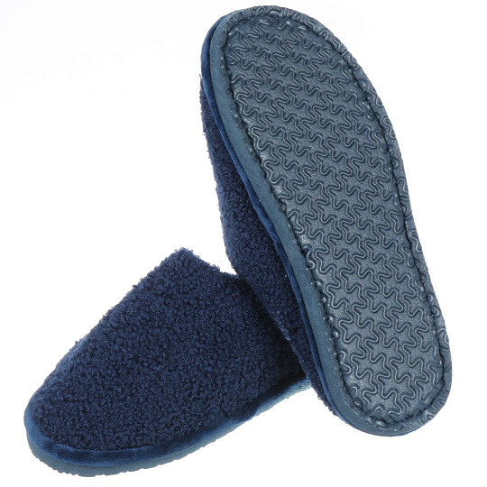 Тапки для мужчин, текстиль, синие, р. 45, закрытые, J2023-06