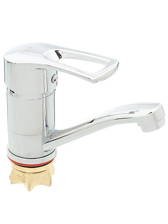 Смеситель для раковины, G.lauf, короткий излив, с картриджем, хром, 4G4-B181