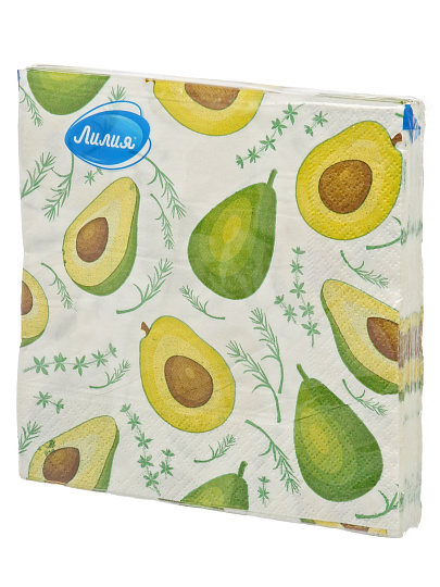 Салфетки Лилия, Авокадо, 20 шт, 2 сл, 33х33 см, 8011