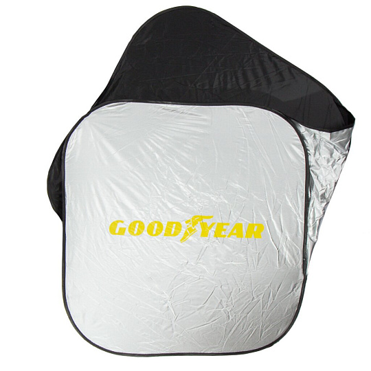 Шторка солнцезащитная на лобовое стекло, Goodyear, GY-SV-01, 153х75 см, универсальная складная, GY005301