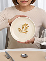 Тарелка доломит, 21х21х2.3 см, круглая, Pollen, Daniks