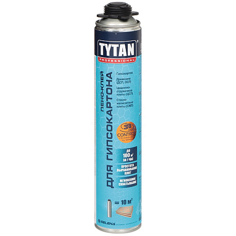 Пена монтажная Tytan, Professional, клей полиуретановая, 830 мл, 71361