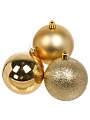 Елочный шар 24 шт, золото, 8 см, пластик, SYQC-012226G - фото 6