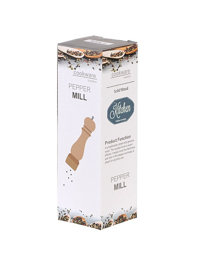 Мельница для специй дерево, 16.5 см, 5 см, Мрамор, Y4-8336