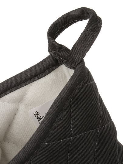 Прихватка-варежка 15х21 см, 2 шт, хлопко-полимерная вставка, темно-серая, Daniks, SBG-0013-2