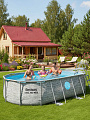 Бассейн каркасный Bestway, 427х250х100 см, Power Steel, 56714BW, фильтр-насос, лестница, тент, 7250 л - фото 7